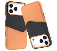 Funda para iPhone 17 Pro Max/17 Pro/17 Air/17, compatible con Magsafe de tela de cuero, protección de cámara, agarre cómodo, diseño delgado con tarjetero (marrón, 17)