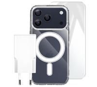 Funda para iPhone 17 Pro Pack de inicio premium 3 en 1 con cargador USBC de 20 W