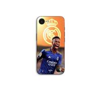 Funda para iPhone 17e Vini JR Fondo de pantalla Real Madrid Azul y amarillo Maniacase