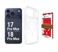 Funda para iPhone 18 Pro Max/17 Pro Max, MagSafe Military Standard | DISPLEX Funda protectora, transparente, antiamarilleamiento, con protección contra caídas, TPU + policarbonato