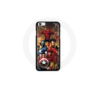 Funda para iPhone 4 - Marvel - Avengers - Negra - Flexible - Protección contra impactos