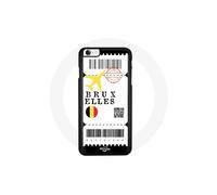 Funda para iPhone 5/5S - Bruselas - Avión - Rígida - Negra - Compatible SE