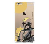 Funda para iPhone 6 Plus - 6S Plus Oficial de The Mandalorian Mando Soldado para Proteger tu móvil. Carcasa para Apple de Silicona Flexible con Licencia Oficial de Star Wars.