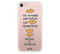 Funda para iPhone 7-8 - SE - SE 2022 Oficial de Pedrita Parker Rodéate de Croquetas Transparente para Proteger tu móvil. Carcasa para iPhone Silicona Flexible con Licencia Oficial de Pedrita Parker