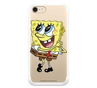 Funda para iPhone 7 - iPhone 8 - iPhone SE 2020 Oficial de Bob Esponja Bob Ojitos para Proteger tu móvil. Carcasa para Apple de Silicona Flexible con Licencia Oficial de Nickelodeon.