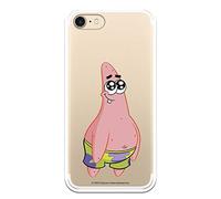 Funda para iPhone 7 - iPhone 8 - iPhone SE 2020 Oficial de Bob Esponja Patricio Sonriendo para Proteger tu móvil. Carcasa para Apple de Silicona Flexible con Licencia Oficial de Nickelodeon.