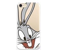 Funda para iPhone 7 - iPhone 8 - iPhone SE 2020 Oficial de Looney Tunes Bugs Bunny Silueta Transparente para Proteger tu móvil. Carcasa con Licencia Oficial de Warner Bros.