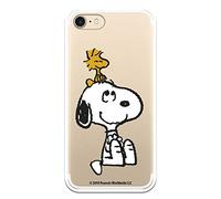 Funda para iPhone 7 - iPhone 8 - iPhone SE 2020 Oficial de Snoopy Woodstock y Snoopy Silueta para Proteger tu móvil. Carcasa para Apple de Silicona Flexible con Licencia Oficial de Peanuts.