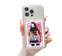 Funda para iPhone con pantalla de tarjetas/fotos | TCG/Picture Display Top Loaders y fundas | Compatible con tarjetas Pokemon Deportes, One Piece, Magic (transparente, iPhone 17 Pro Max)