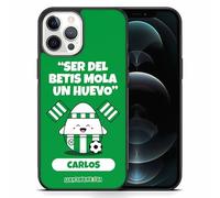 Funda para iPhone Personalizada Fútbol - Borde de Goma Anti Golpe Ultraresistente - Regalo Original Aficionados del Fútbol Español - Varios Modelos (iPhone 16, 15...) (Betis, iPhone 13)