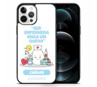 Funda para iPhone Personalizada Humor - Borde de Goma Anti Golpe Ultraresistente - Regalo Original con Frases De Humor - Varios Modelos (iPhone 16, 15...)(Ser Enfermera, iPhone 15 Pro MAX)