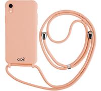Cool Funda Cordón Liso Rosa para iPhone XR