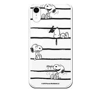 Funda para iPhone XR Oficial de Snoopy Snoopy Rayas para Proteger tu móvil. Carcasa para Apple de Silicona Flexible con Licencia Oficial de Peanuts.
