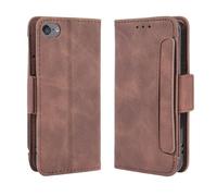 Funda para iPod Touch 5,Retro Magnetic Flip Case,Diseño de Cartera de Cuero PU con Ranuras para Tarjetas extraíbles -Brown