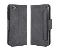 Funda para iPod Touch 7,Retro Magnetic Flip Case,Diseño de Cartera de Cuero PU con Ranuras para Tarjetas extraíbles -Black