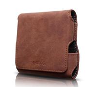 Funda para IQOS ILUMA e ILUMA i - Funda compatible con accesorios IQOS, práctico estuche para palos de tabaco TEREA, mini cenicero o extractor de bordado (marrón)