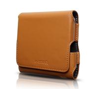 Funda para IQOS ILUMA e ILUMA i - Funda compatible con accesorios IQOS, práctico estuche para palos de tabaco TEREA, mini cenicero o extractor de bordado (marrón)