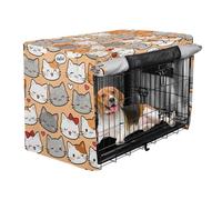 Funda para jaula de perro, cubierta de jaula de alambre para cachorros, cortinas para jaula de perro, gatos lindos