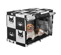 Funda para jaula de perro, mascotas, perrera, rodillos, sombras, tablero de ajedrez para gatos