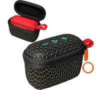 Funda para JBL GO5, Funda rígida de Malla Que Deja Pasar el Sonido para Altavoz Bluetooth, Bolsa de Viaje portátil con Forro Suave y mosquetón