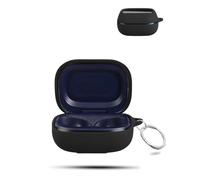 Funda para JBL Live Beam 4 Wireless Headphones,daunke Soft Silicona, Funda de Silicona Suave Funda Piel con Hebilla Redonda Protección Completa, Negro