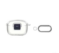 Funda para JBL para Wave para buds 2, cierre seguro, transparente | Material de TPU resistente, antigolpes, antiarañazos, cierre seguro, incluye mosquetón, ideal para viajes