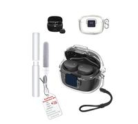 Funda para JBL Tune Buds 2 Earbuds,toergy Soft TPU Clear Cover,Impermeable,a prueba de golpes, protección contra arañazos, fácil de llevar, con cordón, llavero y kit de limpieza (transparente)