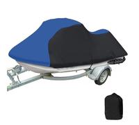 Funda para Jet Ski 600D Funda para Moto de Agua Impermeable Anti-UV Trailerable Funda para Moto Acuática PWC Jet Ski del Fundas para Yamaha Sea-Doo Kawasak Polaris(Blue,Fits from 106"-115")