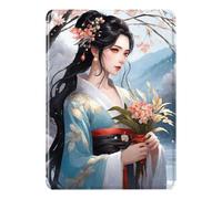 Funda para Kindle 2024 11ma Generación 6.0" Flip Carcasa PU Cuero Silicone Blanda Estuche Magnética Auto Despertar o Dormir Anti Caida Caso Azahar Mujer Patrón Kindle 11.a Gen 2024 (9)