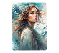 Funda para Kindle 2024 11ma Generación 6.0" Flip Carcasa PU Cuero Silicone Blanda Estuche Magnética Auto Despertar o Dormir Anti Caida Caso Azahar Mujer Patrón Kindle 11.a Gen 2024 (8)
