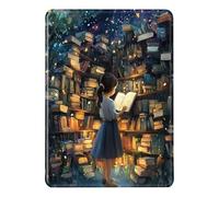 Funda para Kindle 2024/2022 11ª Gen 6,0" - Patrón Gato Libro Pila Estuche Protector Auto Wake/Sleep con Antigolpes y Antiarañazos, Híbrido PU + TPU Flip Carcasa 2024/2022 Kindle (7)