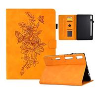 Funda para Kindle Fire HD8/HD8 Plus 2022, 2020, piel sintética con diseño de mariposa en relieve, ranuras para tarjetas, funda inteligente con tapa para Kindle Fire HD8/HD8 Plus 2022, 2020, color caqui