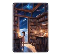 Funda para Kindle Paperwhite 2018 10.a Gen Flip Carcasa PU Silicone Blanda Estuche Magnética Auto Despertar o Dormir Torre Eiffel bajo Las Estrellas Niñas Leen Libros Patrón Cover Paperwhite 4 (7)