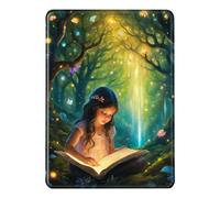 Funda para Kindle Paperwhite 2018 10.a Gen Flip Carcasa PU Silicone Blanda Estuche Magnética Auto Despertar o Dormir Torre Eiffel bajo Las Estrellas Niñas Leen Libros Patrón Cover Paperwhite 4 (10)