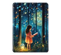 Funda para Kindle Paperwhite 2018 10.a Gen Flip Carcasa PU Silicone Blanda Estuche Magnética Auto Despertar o Dormir Torre Eiffel bajo Las Estrellas Niñas Leen Libros Patrón Cover Paperwhite 4 (3)