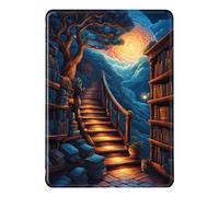 Funda para Kindle Paperwhite 2018 10.a Gen Flip Carcasa PU Silicone Blanda Estuche Magnética Auto Despertar o Dormir Torre Eiffel bajo Las Estrellas Niñas Leen Libros Patrón Cover Paperwhite 4 (5)