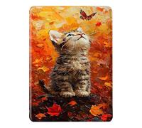 Funda para Kindle Paperwhite 2024 12ª Gen 7,0" - Patrón Gato Libro Pila Estuche Protector Auto Wake/Sleep con Antigolpes y Antiarañazos, PU + TPU Flip Carcasa Kindle Colorsoft (1)