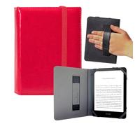 Funda para Kindle Paperwhite 7" - Compatible con Kindle Paperwhite 2024-2025, Funda para Libro electrónico de Varios Estampados - ebook, con sujeta Mano, Suave y Ligera. (Rojo)
