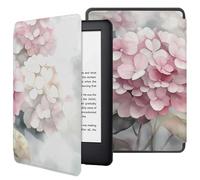 Funda para Kindle Scribe De 10,2" Lanzada En 2022, Funda Delgada para Kindle Scribe De 10,2 Pulgadas Y Función De Encendido Y Apagado Automáticos, Hortensias Blancas Rosas