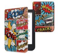kwmobile Carcasa Compatible con Kobo Clara 2E Funda - Funda con Tapa y Cierre magnético de Cuero sintético - Arte Pop