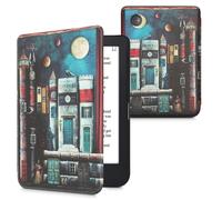 kwmobile Carcasa Compatible con Kobo Clara 2E Funda - Funda con Tapa y Cierre magnético de Cuero sintético - Ciudad de los Libros