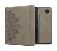 kwmobile Carcasa Compatible con Kobo Libra Colour Funda - Funda con Tapa magnética de Cuero sintético - Gris