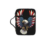 Funda para la Biblia con estampado de bandera de águila americana, funda de transporte con asa duradera, bolsa protectora de la iglesia para hombres y mujeres