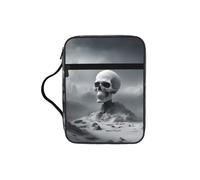 Funda para la Biblia con estampado de calavera punk blanca, funda de transporte con asa duradera, bolsa protectora de la iglesia para hombres y mujeres