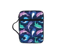 Funda para la Biblia con estampado de delfín, funda de transporte con asa duradera, bolsa protectora de la iglesia para hombres y mujeres