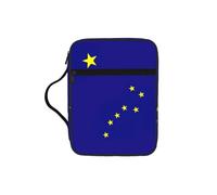 Funda para la Biblia con estampado de la bandera del estado de Alaska, funda de transporte con asa duradera, bolsa protectora de la iglesia para hombres y mujeres