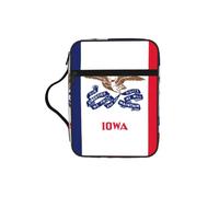 Funda para la Biblia con estampado de la bandera del estado de Iowa, funda de transporte con asa duradera, bolsa protectora de la iglesia para hombres y mujeres