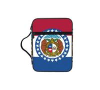 Funda para la Biblia con estampado de la bandera del estado de Missouri, funda de transporte con asa duradera, bolsa protectora de la iglesia para hombres y mujeres