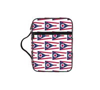 Funda para la Biblia con estampado de la bandera del estado de Ohio, funda de transporte con asa duradera, bolsa protectora de la iglesia para hombres y mujeres