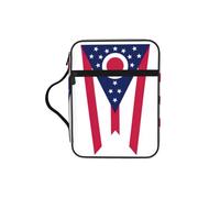 Funda para la Biblia con estampado de la bandera del estado de Ohio, funda de transporte con asa duradera, bolsa protectora de la iglesia para hombres y mujeres